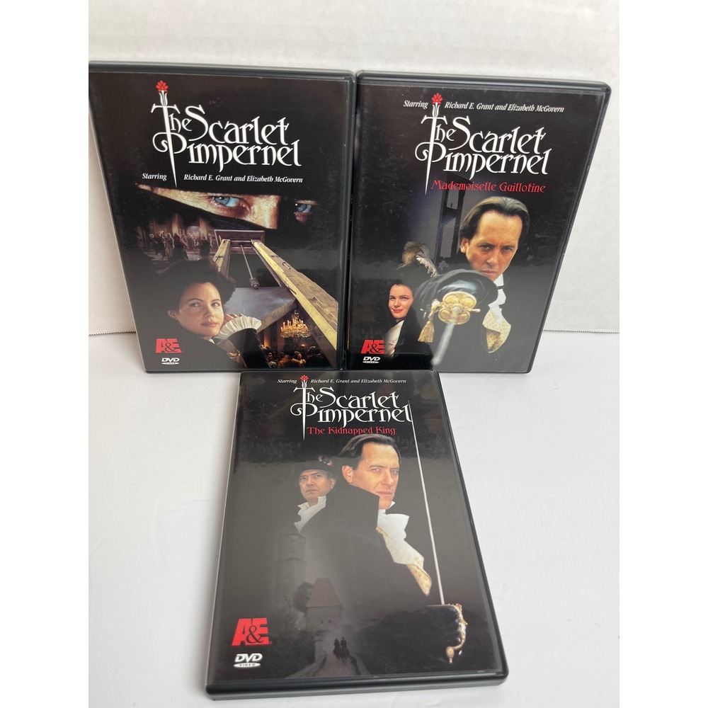 The Scarlet Pimpernel DVD Set BBC A&E Richard E Grant Elizabeth McGovern 3 Disc